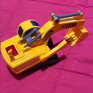 Yellow and Red Construction Toy Vehicle